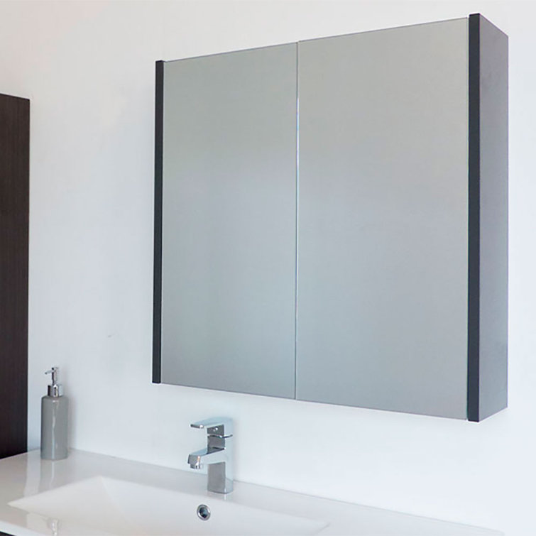 Wrought Studio Caelum Modern Bathroom Mirror 24" x 24" Surface Mount